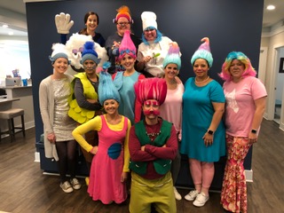 Orthodontic staff dressed up for Halloween