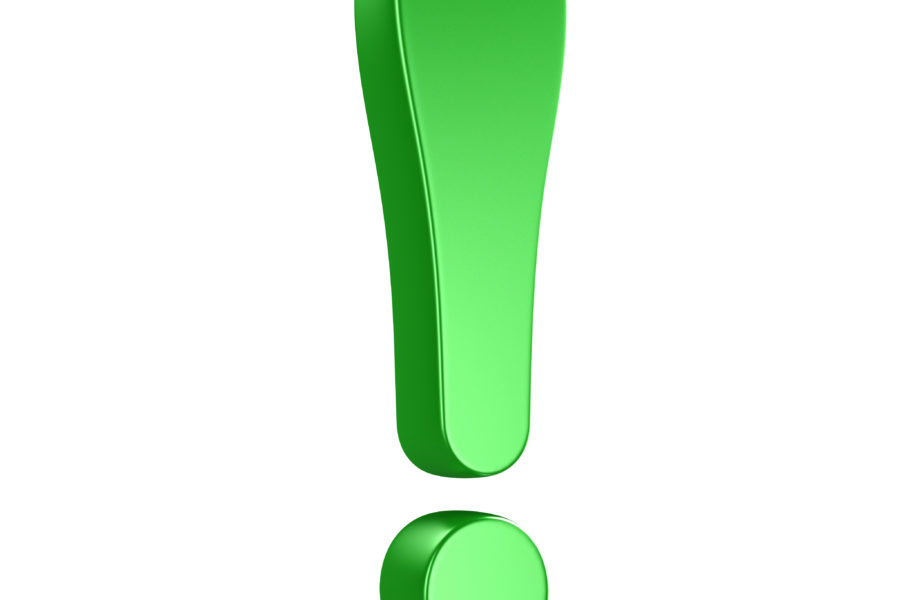 green exclamatory Symbol
